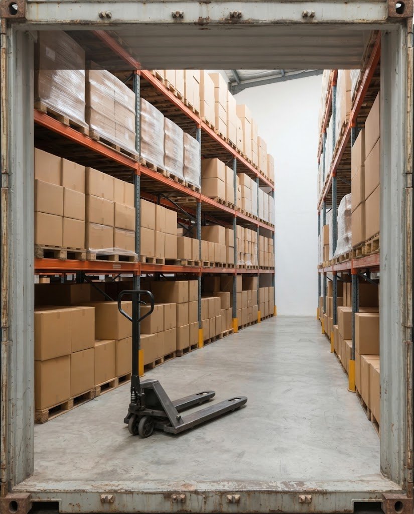 Staff checking stock in a Singapore warehouse